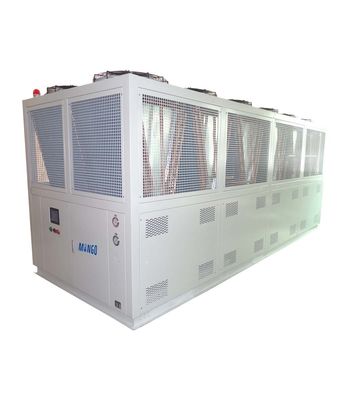 良い価格 コンパクトエアクーリングスクリューチラー 150HP 150KW 扇風機 アルミフィン オンライン