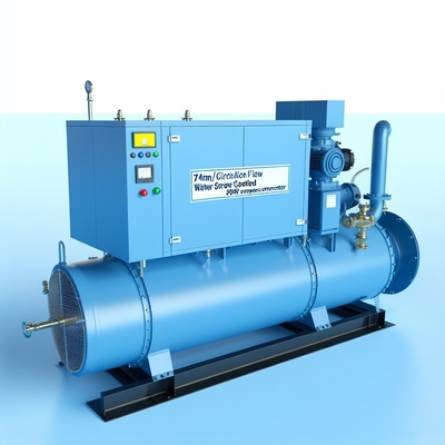 良い価格 74m3/h 循環流量 水冷スクリューチラー 半密閉スクリューコンプレッサータイプ 79.6KW コンプレッサー出力 オンライン